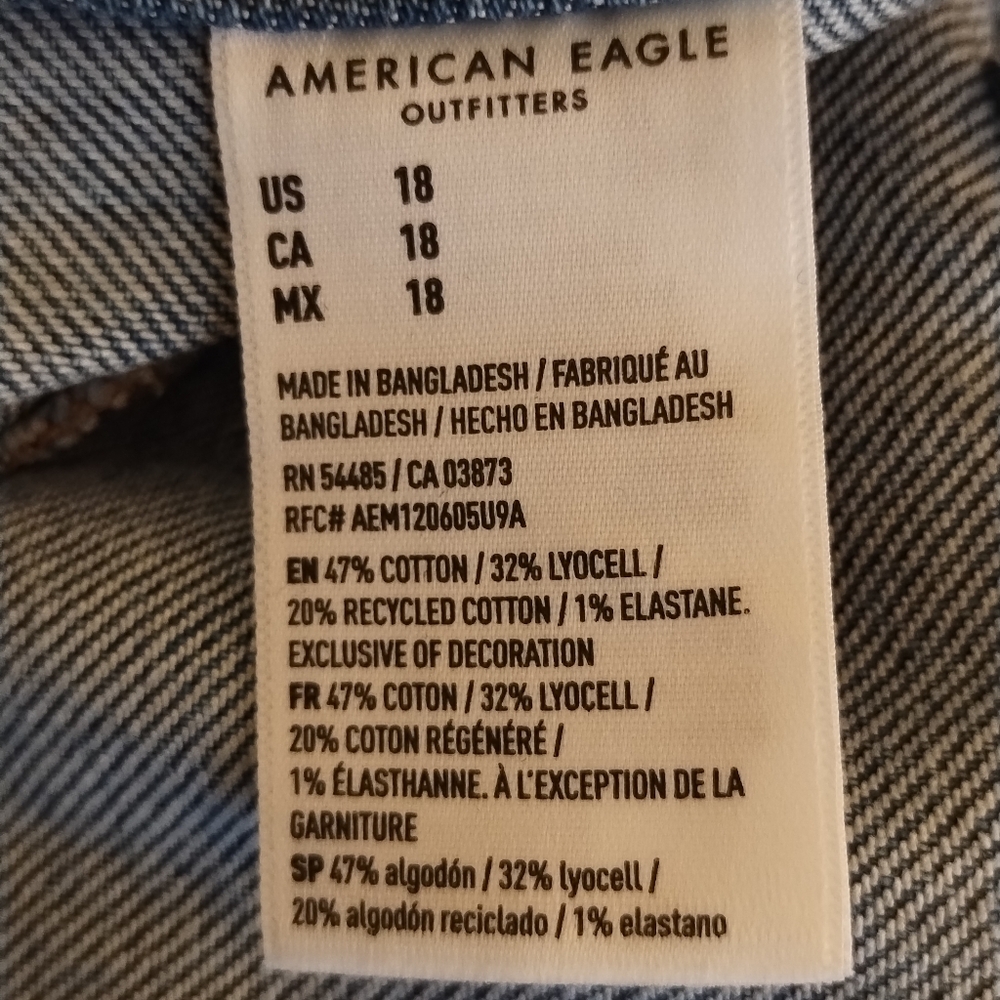 American Eagle Low-Rise A-Line Stretch Denim Skirt Size 18 - 34 W - NWT - Picture 16 of 16